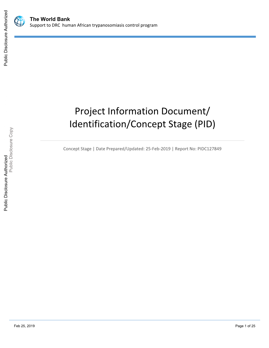 Project Information Document (PID)