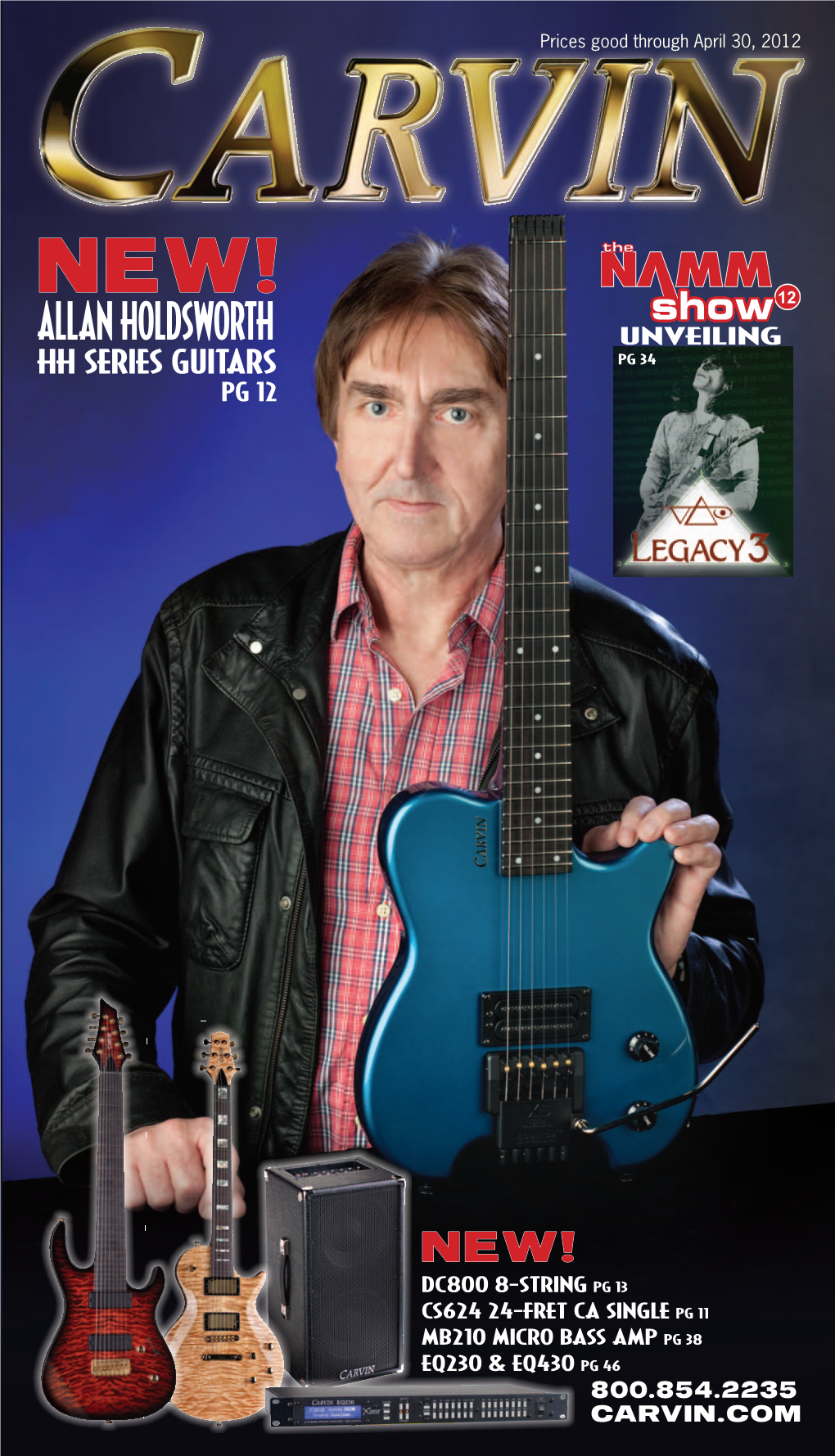 Carvin January 2012 Catalogue Feat Allan Holdsworth