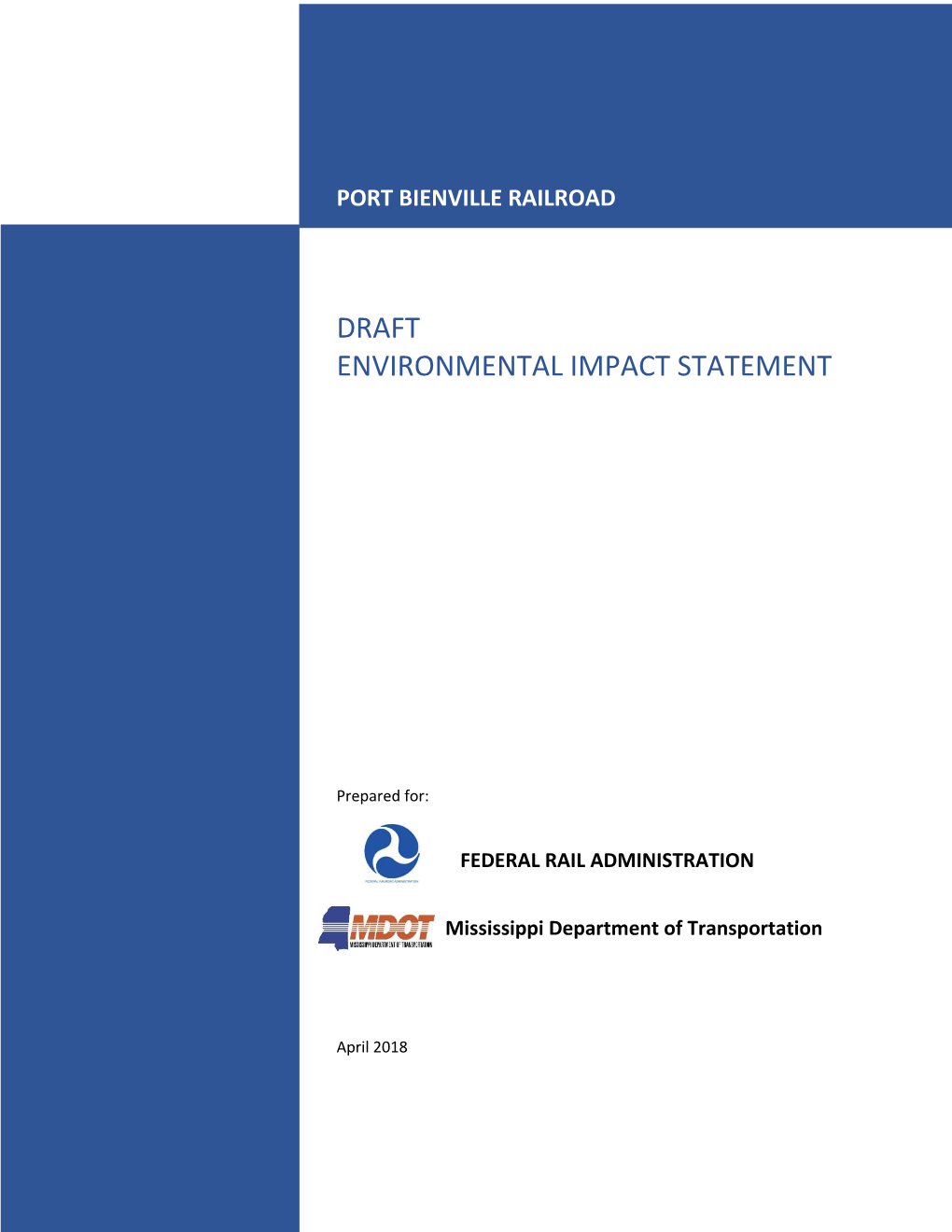 Port Bienville Railroad Draft Environmental Impact Statement
