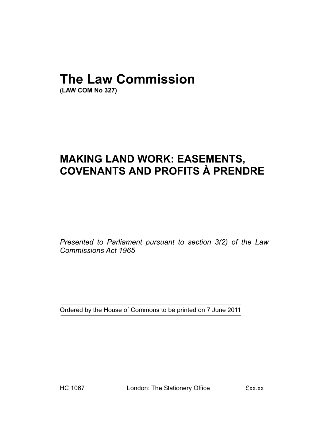 Easements, Covenants and Profits À Prendre