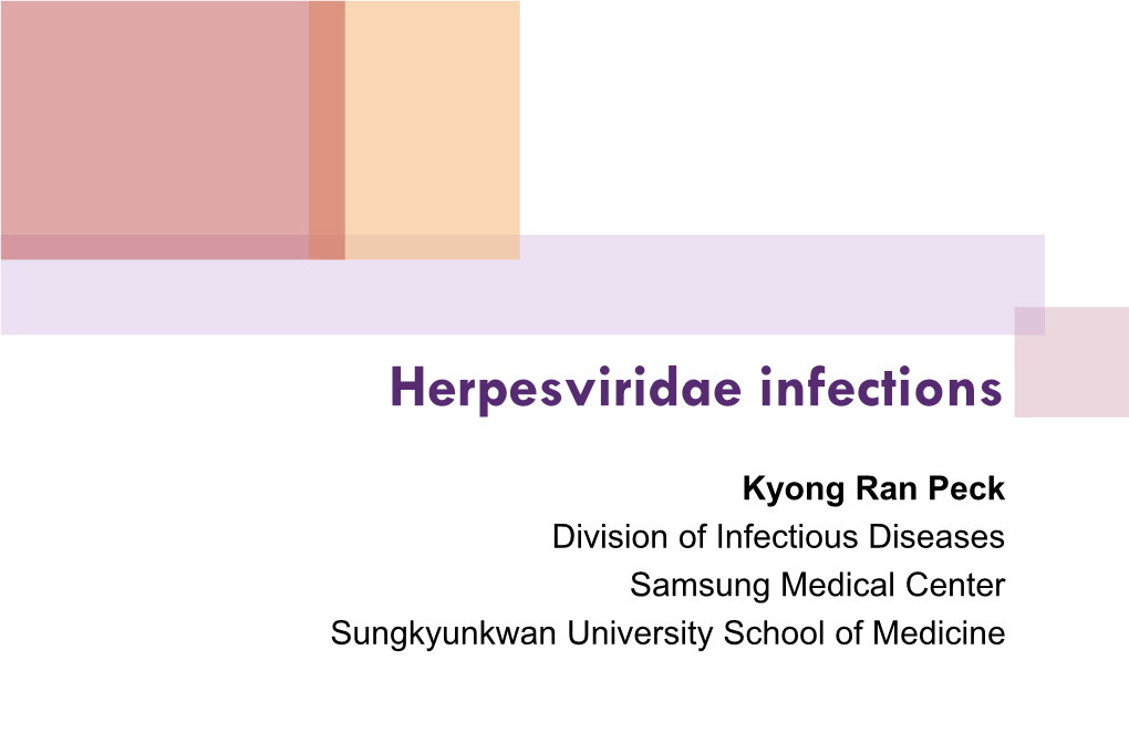 Antiviral Agents for Herpesviruses