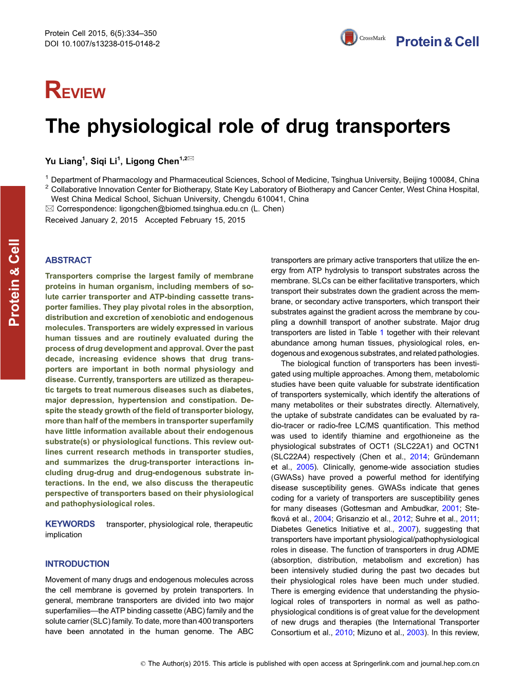 The Physiological Role of Drug Transporters