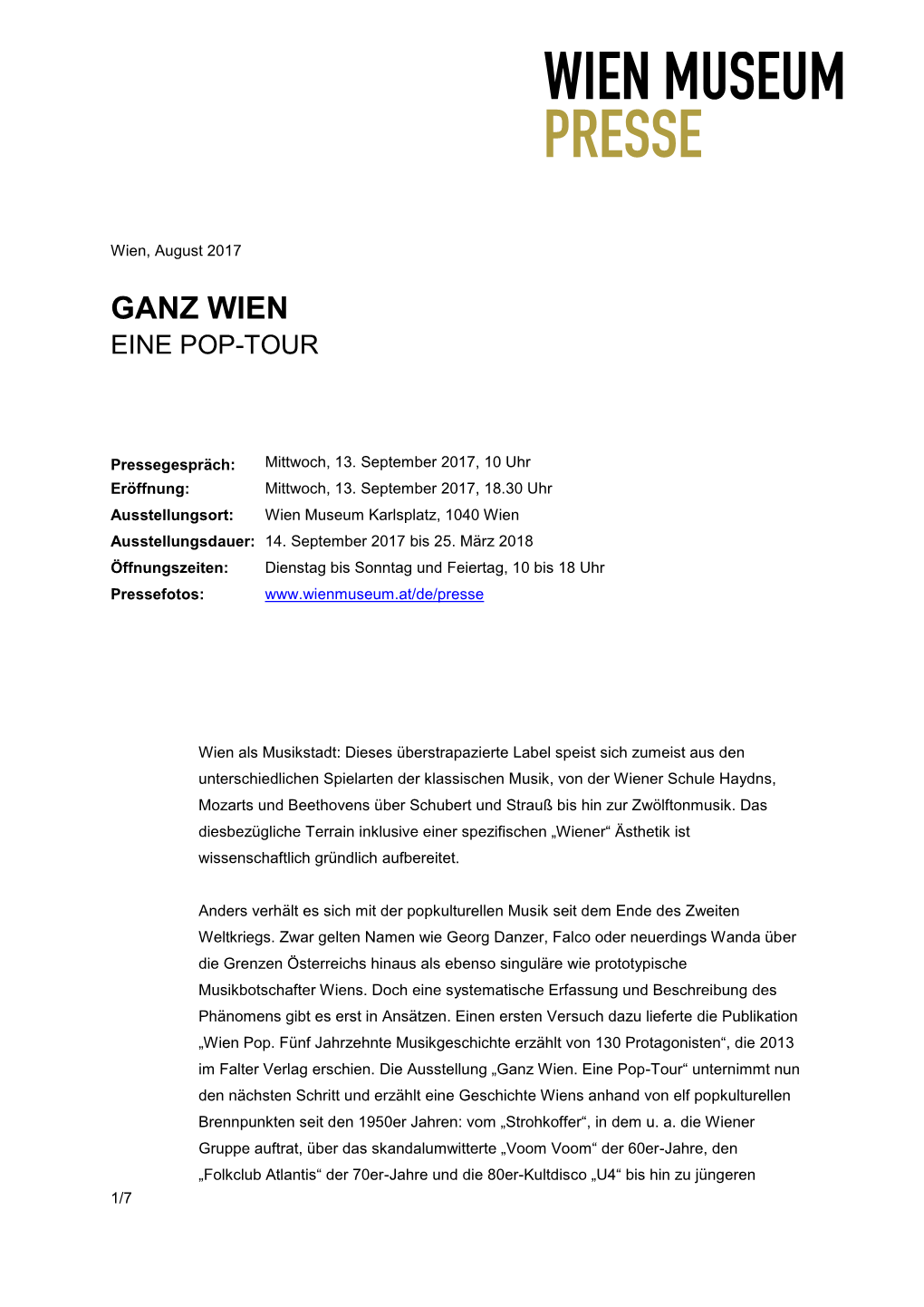 Ganz Wien Eine Pop-Tour