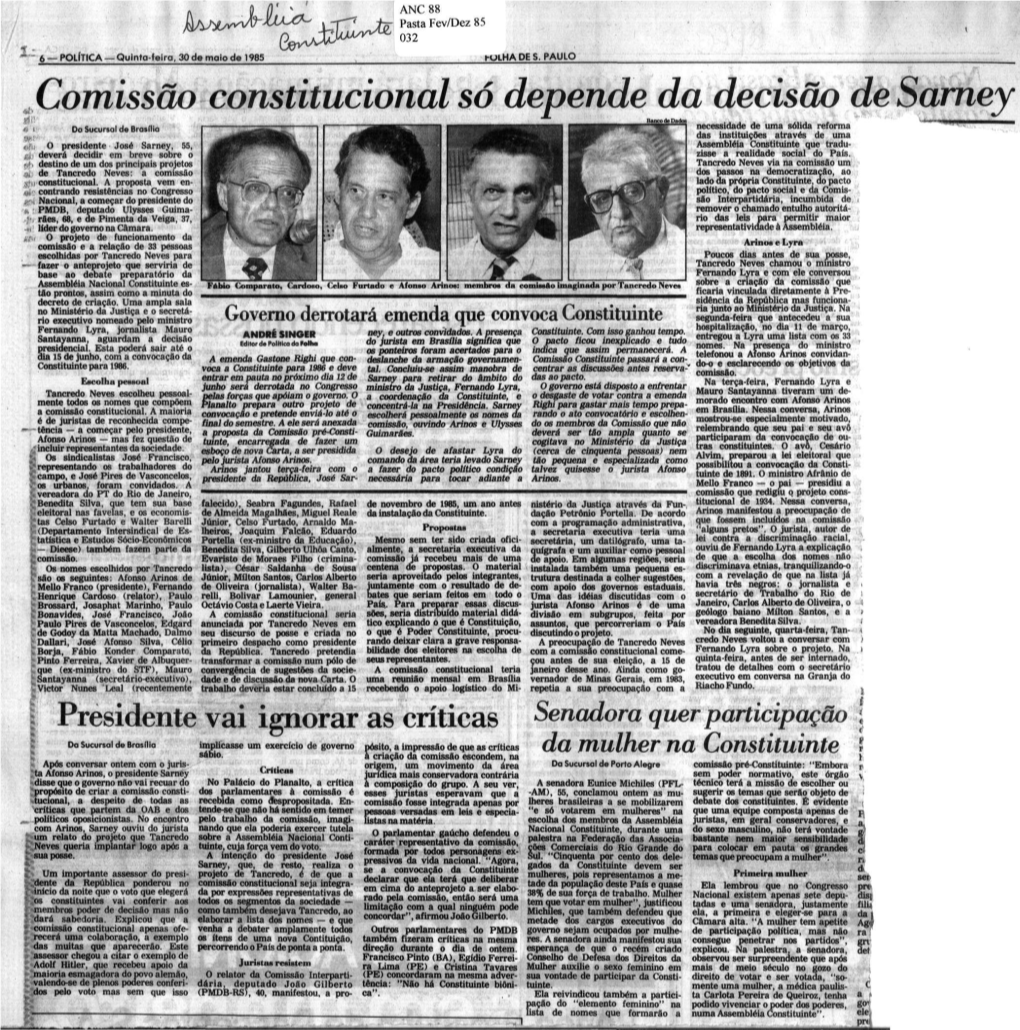 Comissão Constitucional Só Depende Da Decisão Banco De Dados Da Sucursal De Brasília Necessidade De Uma Sólida Reforma « V