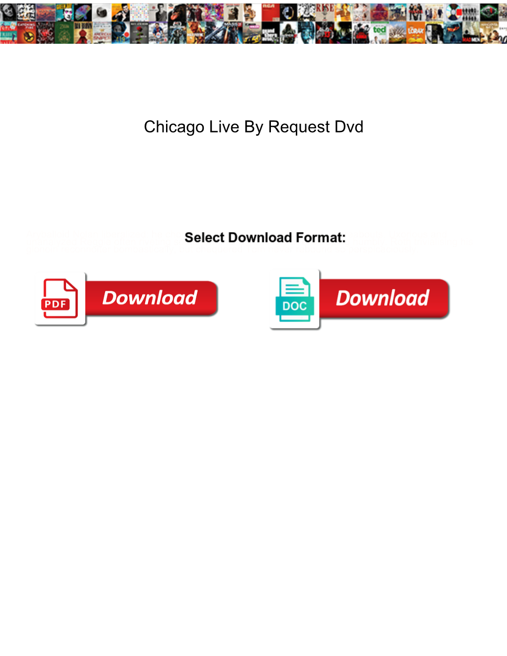 Chicago Live by Request Dvd