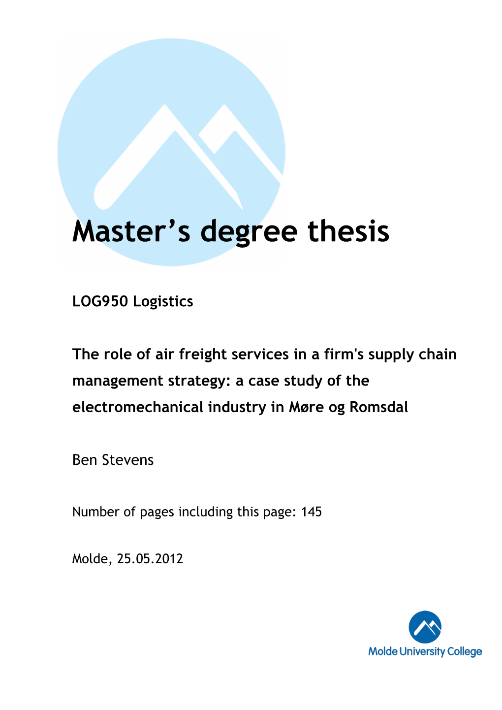 Master's Degree Thesis