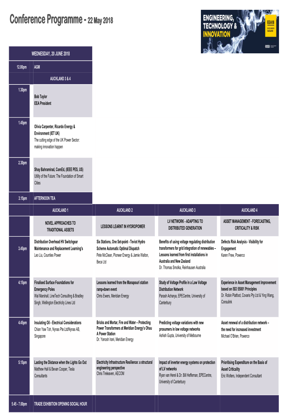 EEA Conf Programme