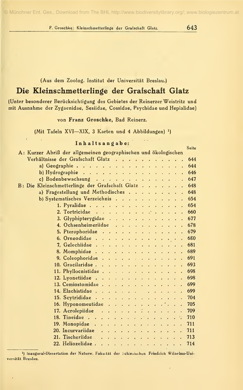 Mitteilungen Der Münchner Entomologischen Gesellschaft