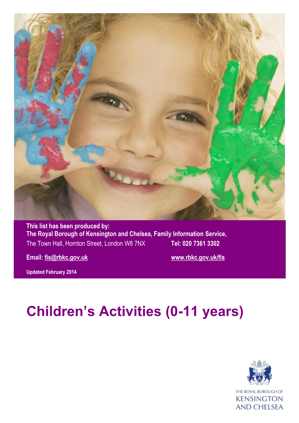 Children's Activities (0-11 Years)