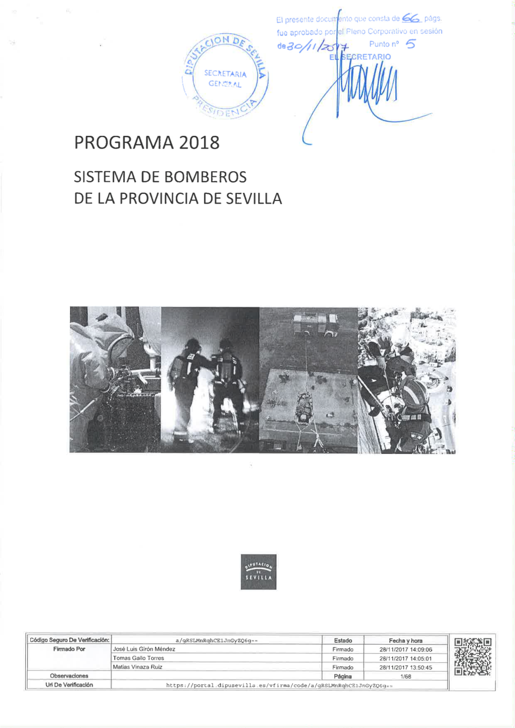 Programa 2018 Sistema De Bomberos De La Provincia De Sevilla