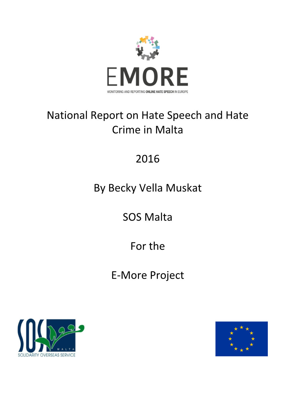 E-More- National Report on Hate Speech and Hate Crime in Malta