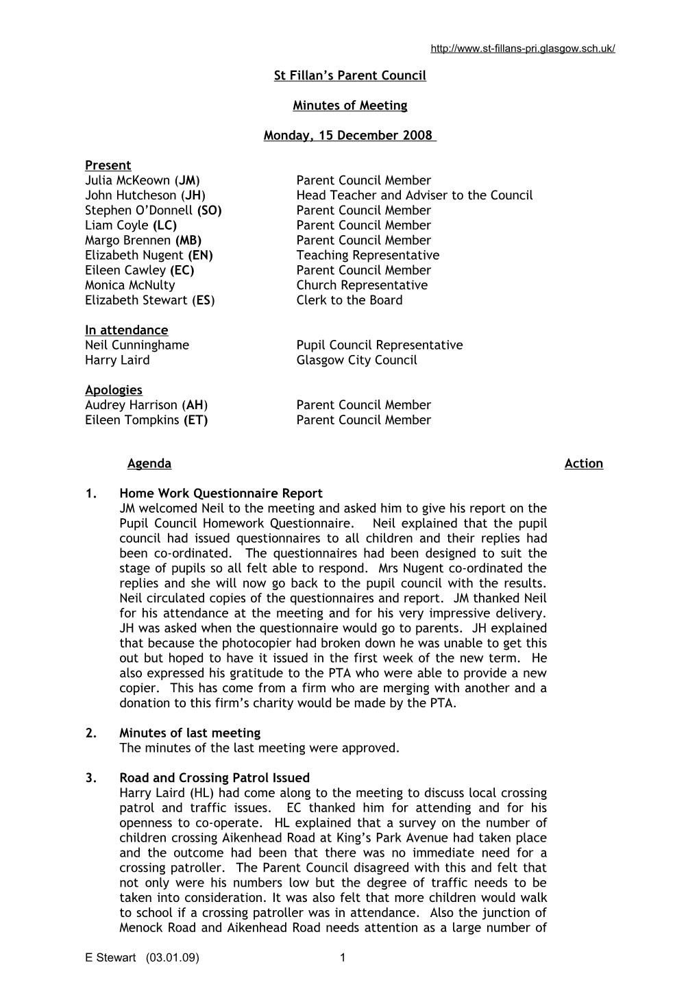 St Fillan S Primary School Board