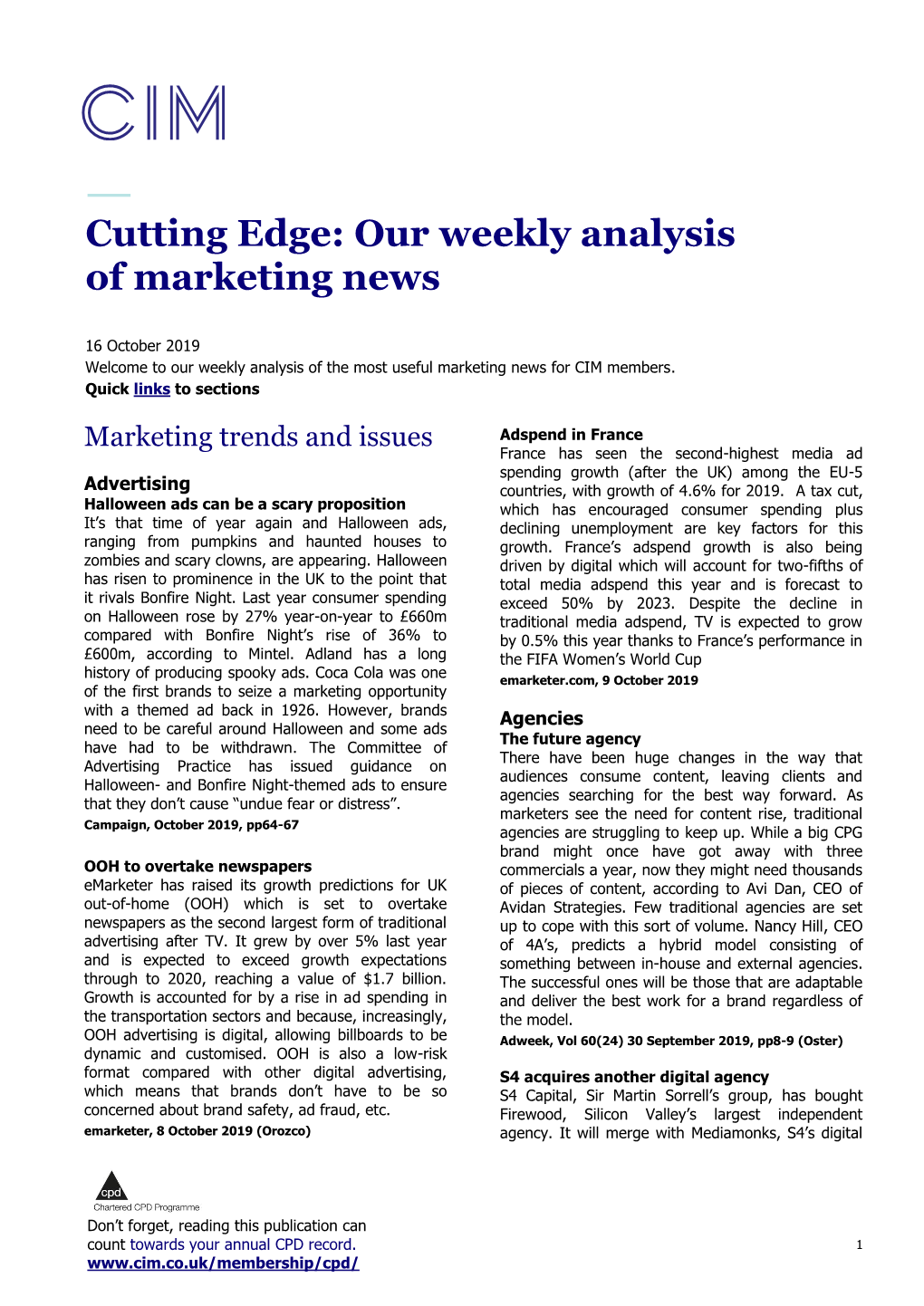 Our Weekly Analysis of Marketing News