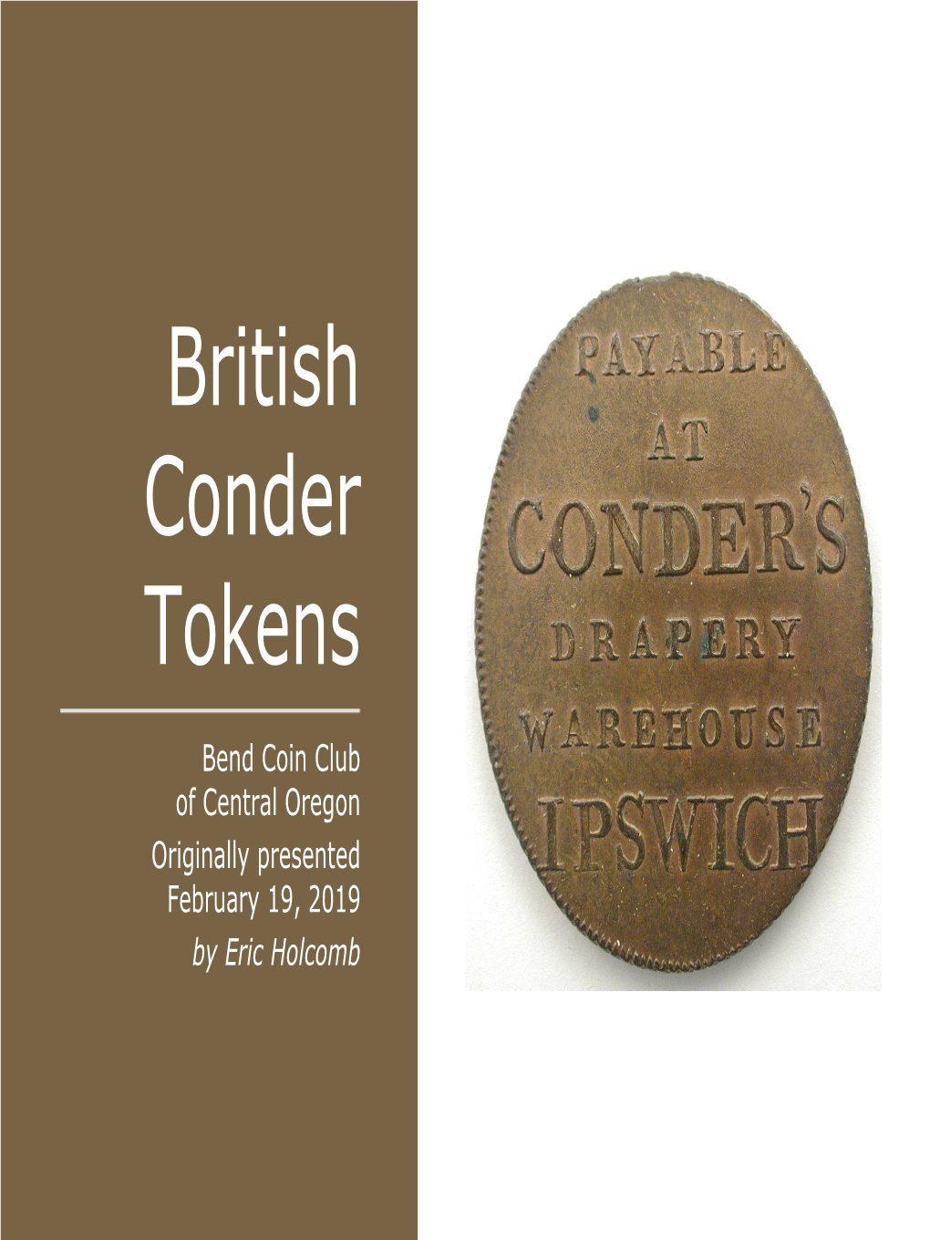 British Conder Tokens