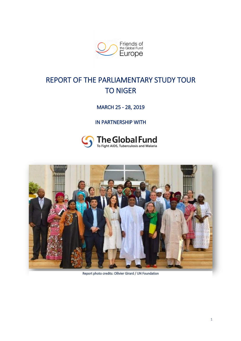 Report of the Parliamentary Study Tour to Niger