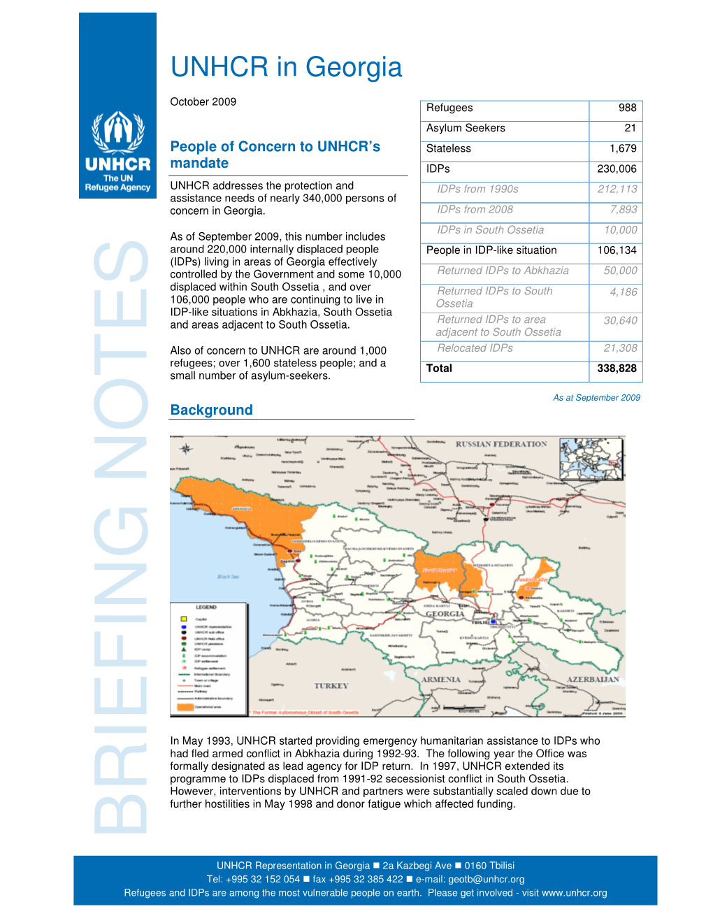 UNHCR in Georgia