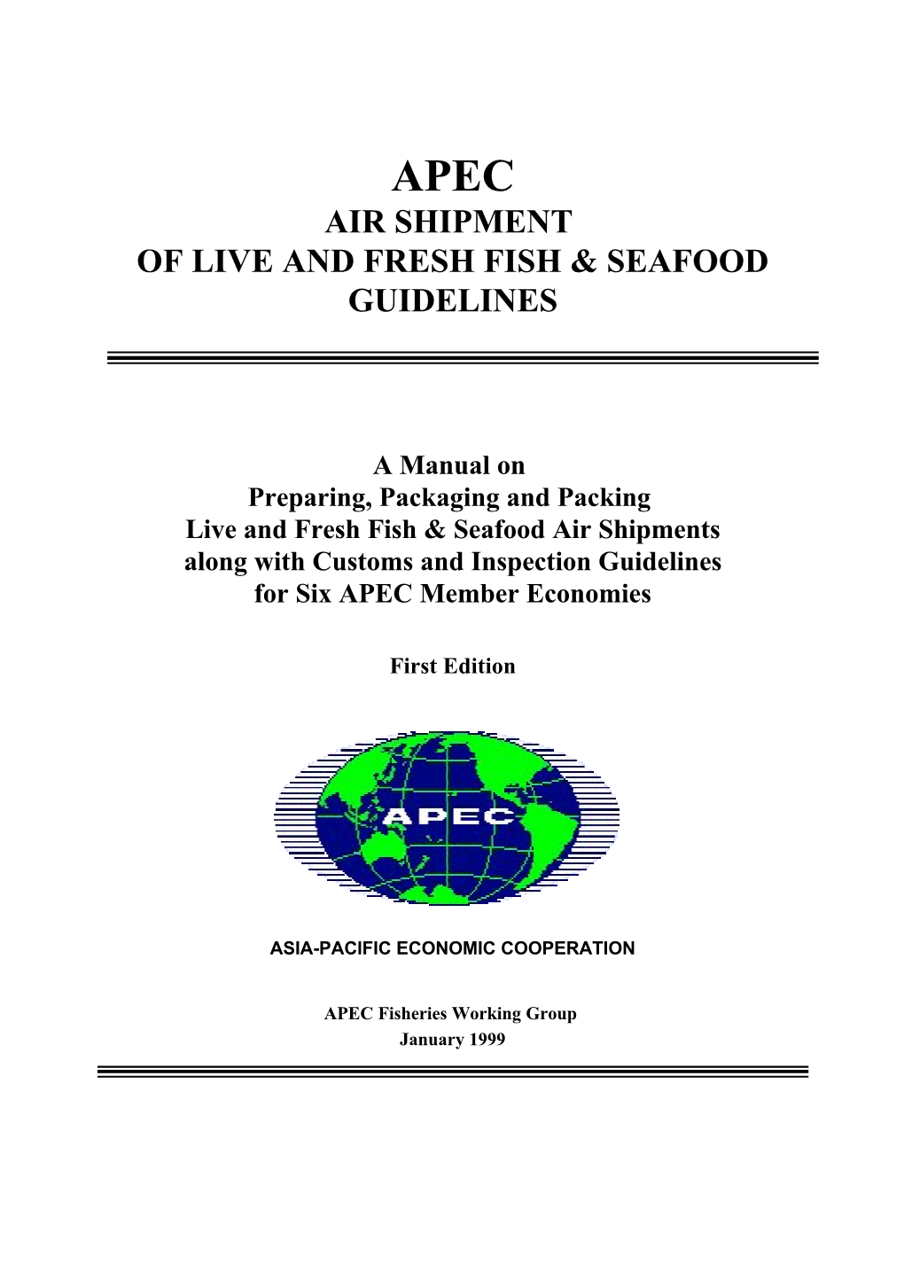 APEC Air Shipment of Live and Fresh Fish & Seafood Guidelines