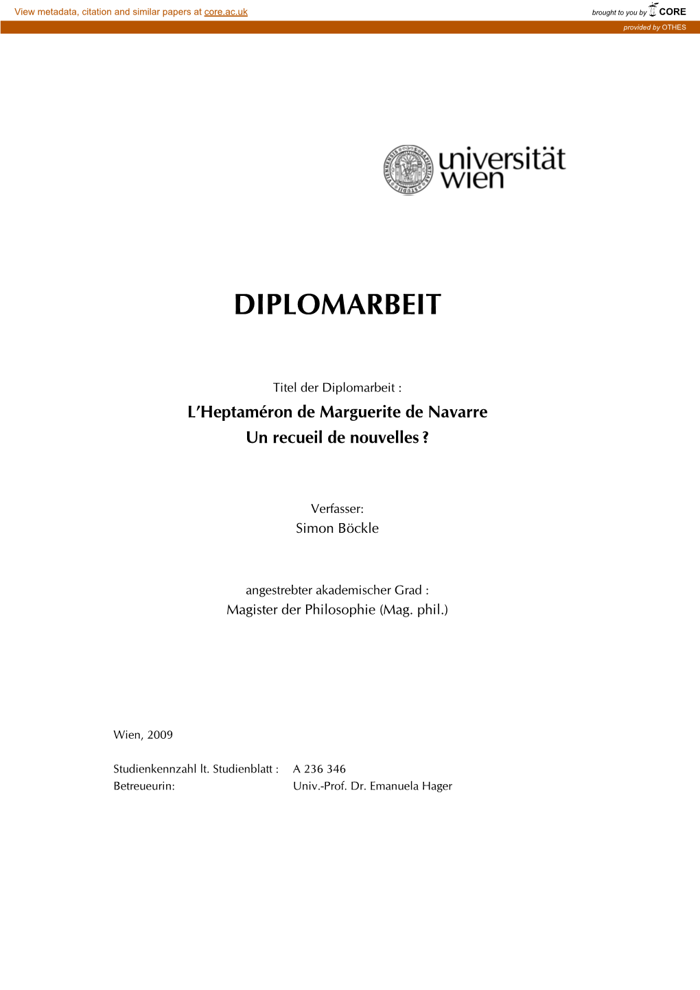 Diplomarbeit