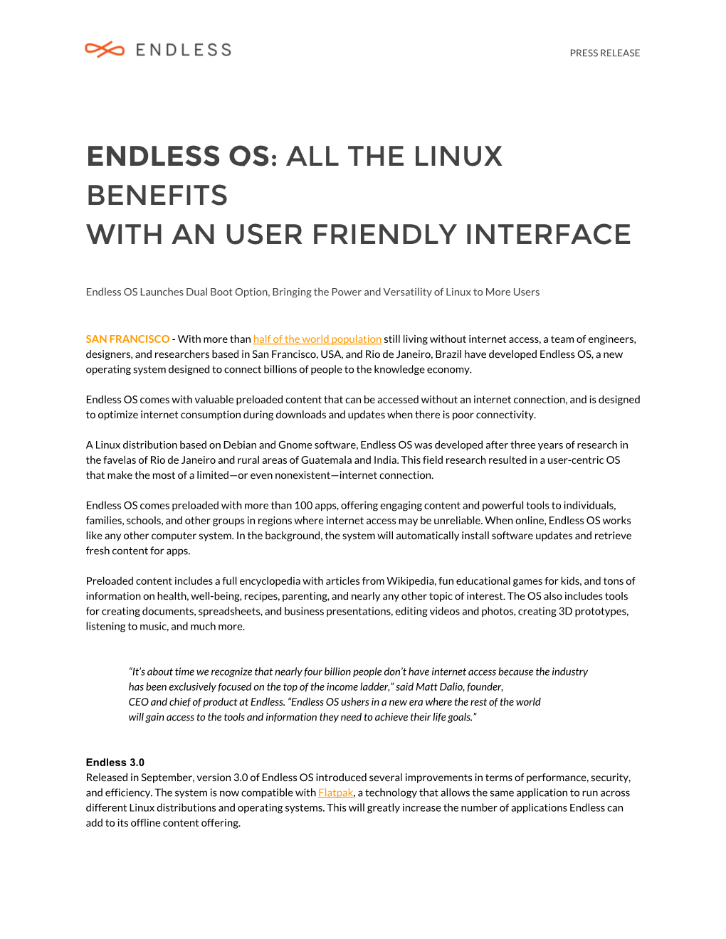 Endless Os​: All the Linux Benefits with an User Friendly Interface