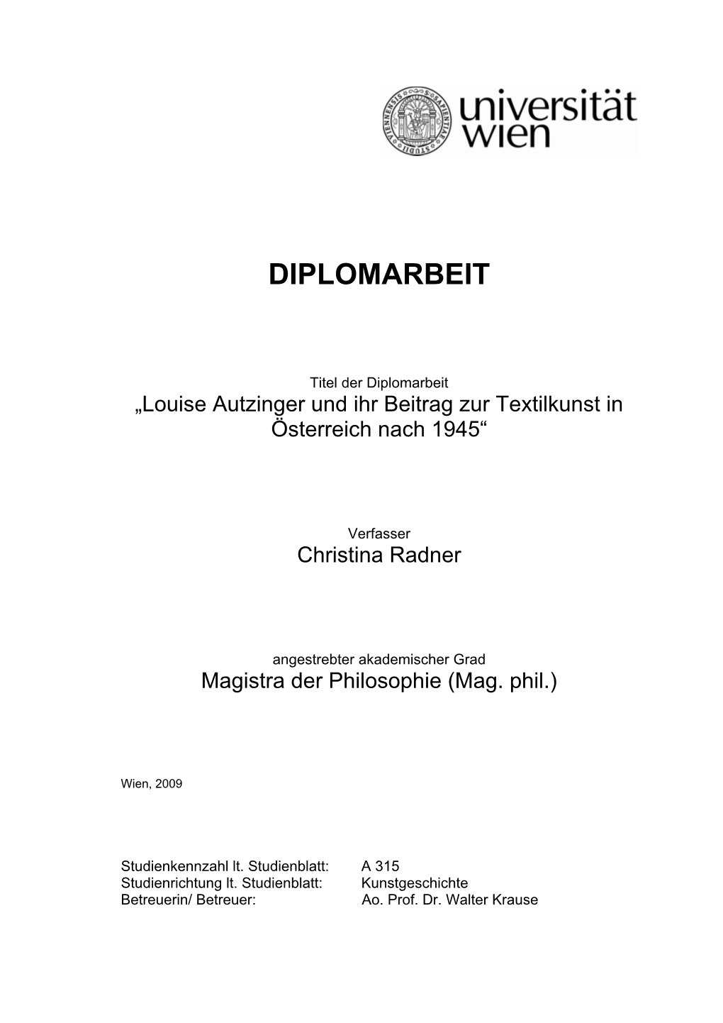 Diplomarbeit