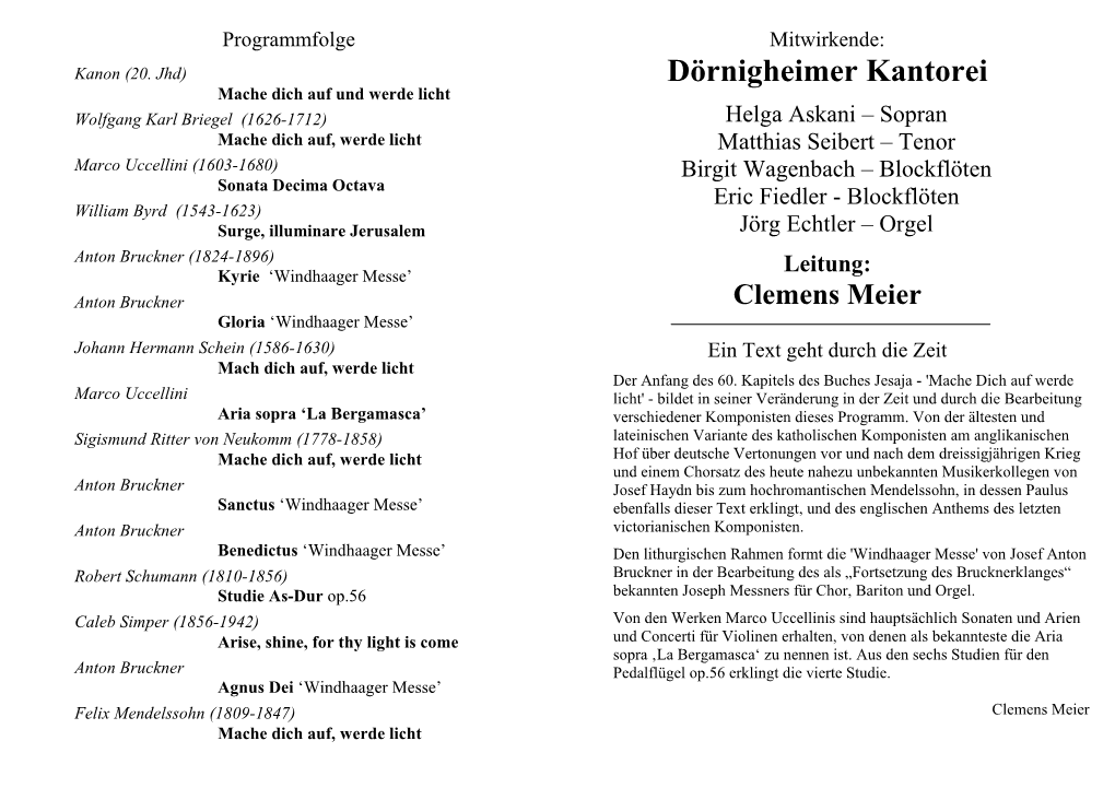 Konzertprogramm