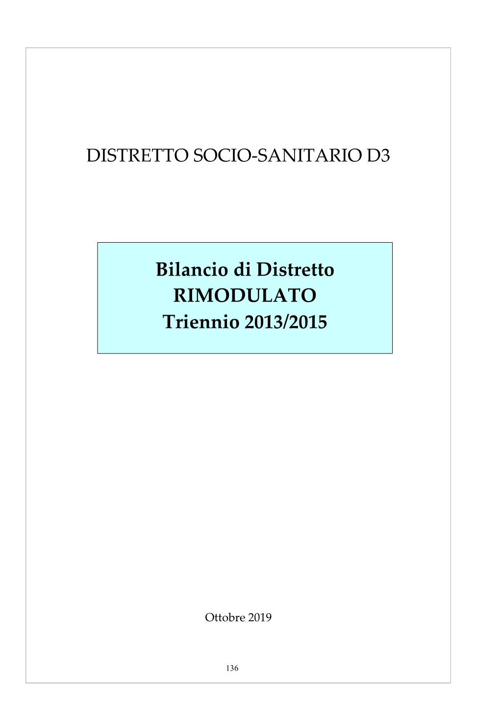 Distretto Socio-Sanitario D3