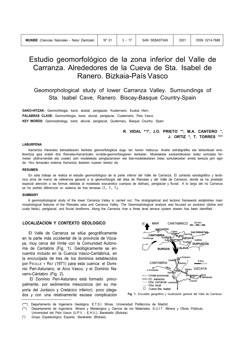 Estudio Geomorfológico De La Zona Inferior Del Valle De Carranza