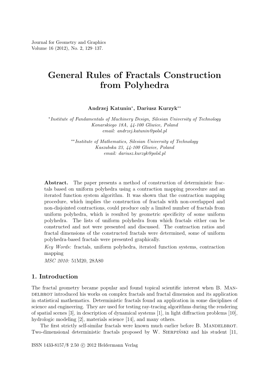 General Rules of Fractals Construction from Polyhedra