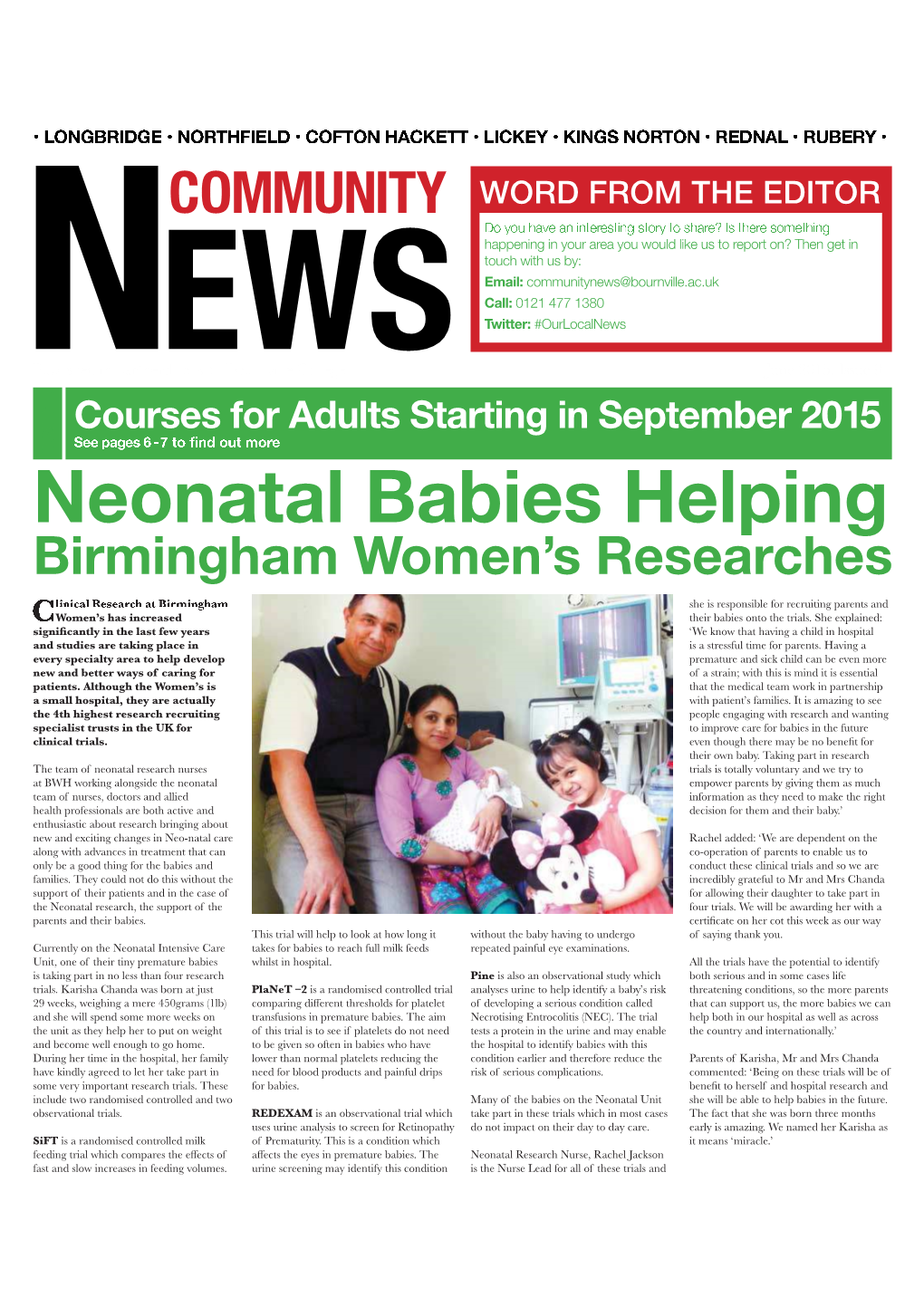 Bournville Community News June 2015