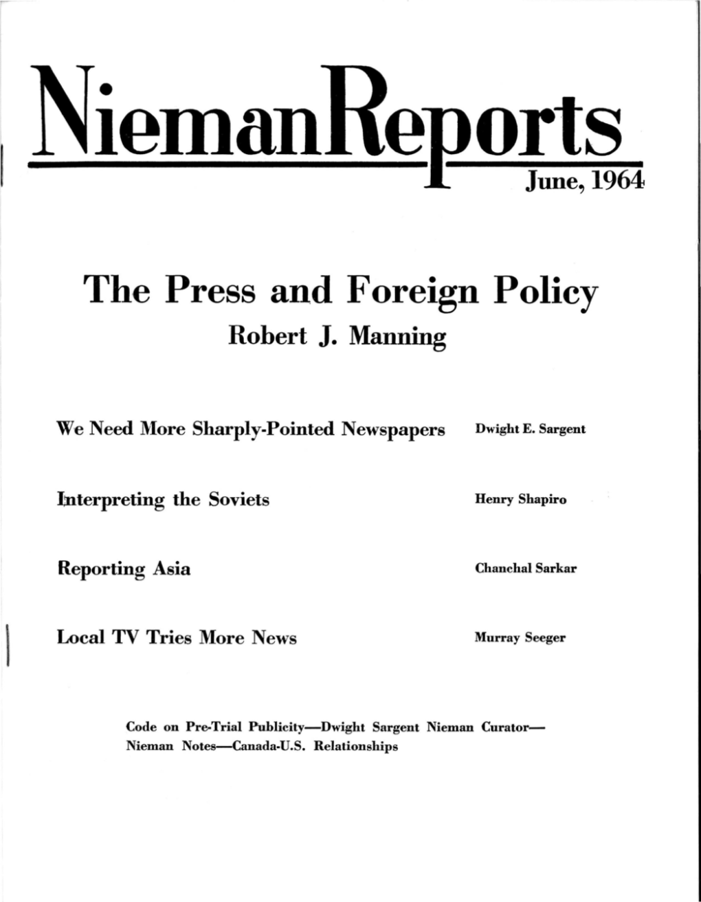 The Press and Foreign Policy Robert J