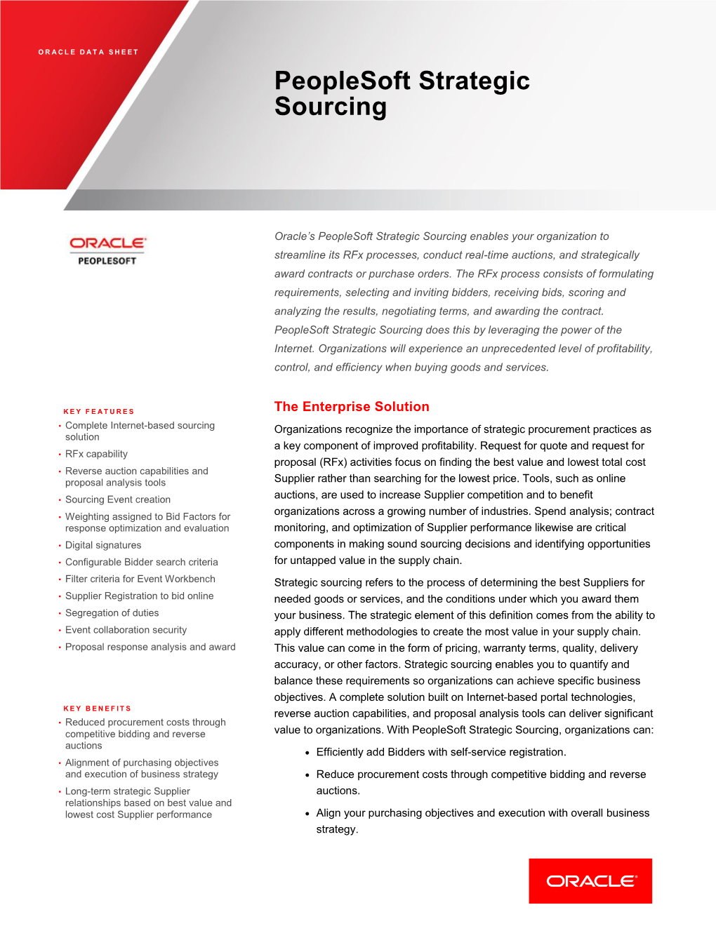 Peoplesoft Strategic Sourcing