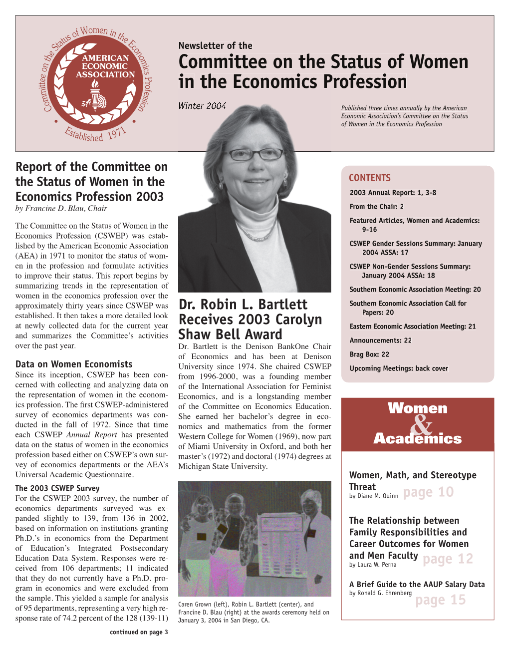 Committee on the Status of Women in the Economics Profession