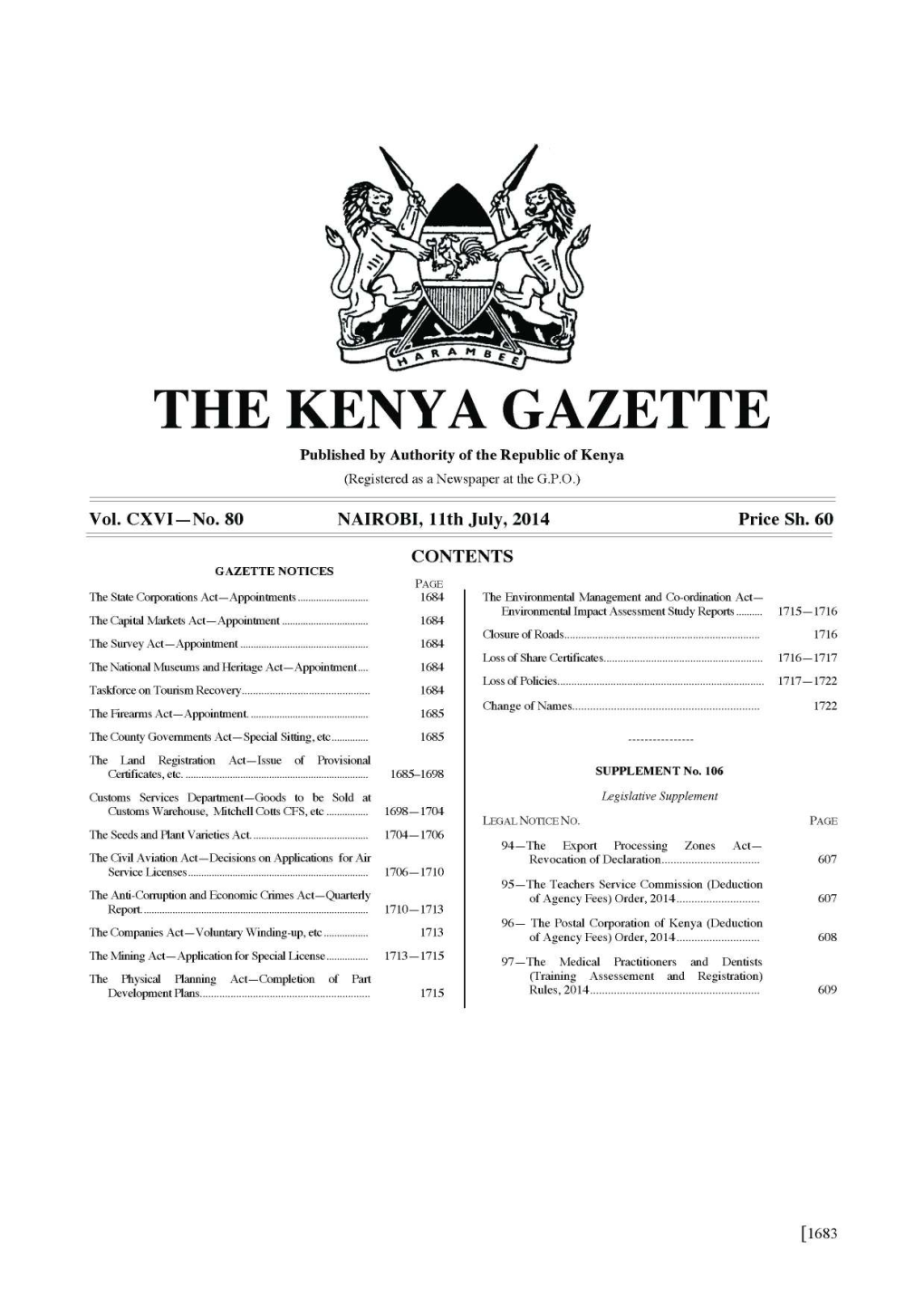 The Kenya Gazette