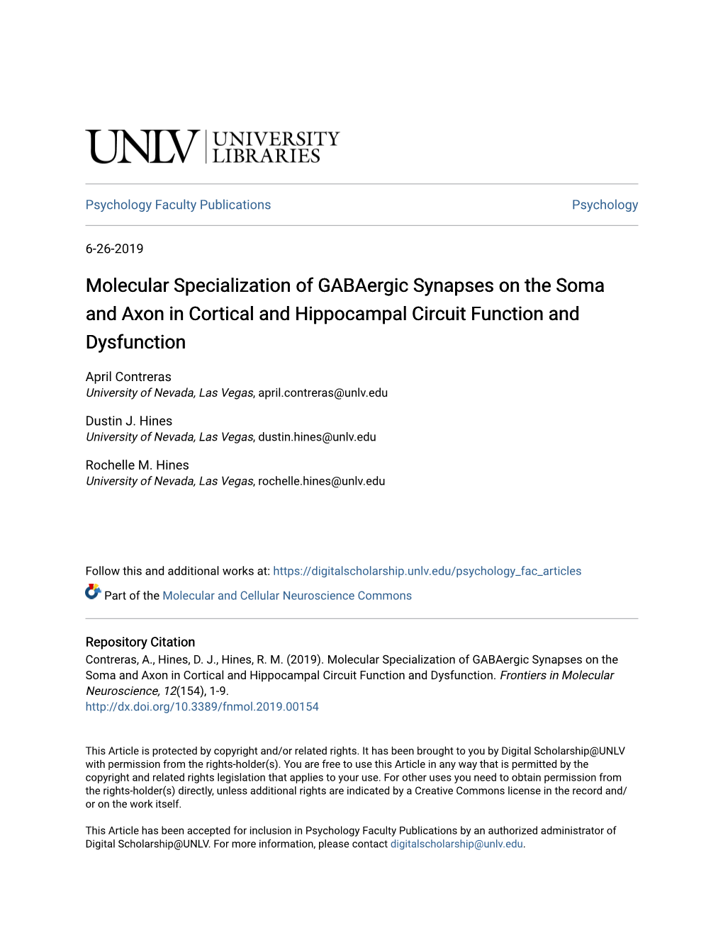 Molecular Specialization of Gabaergic Synapses on the Soma and Axon in Cortical and Hippocampal Circuit Function and Dysfunction