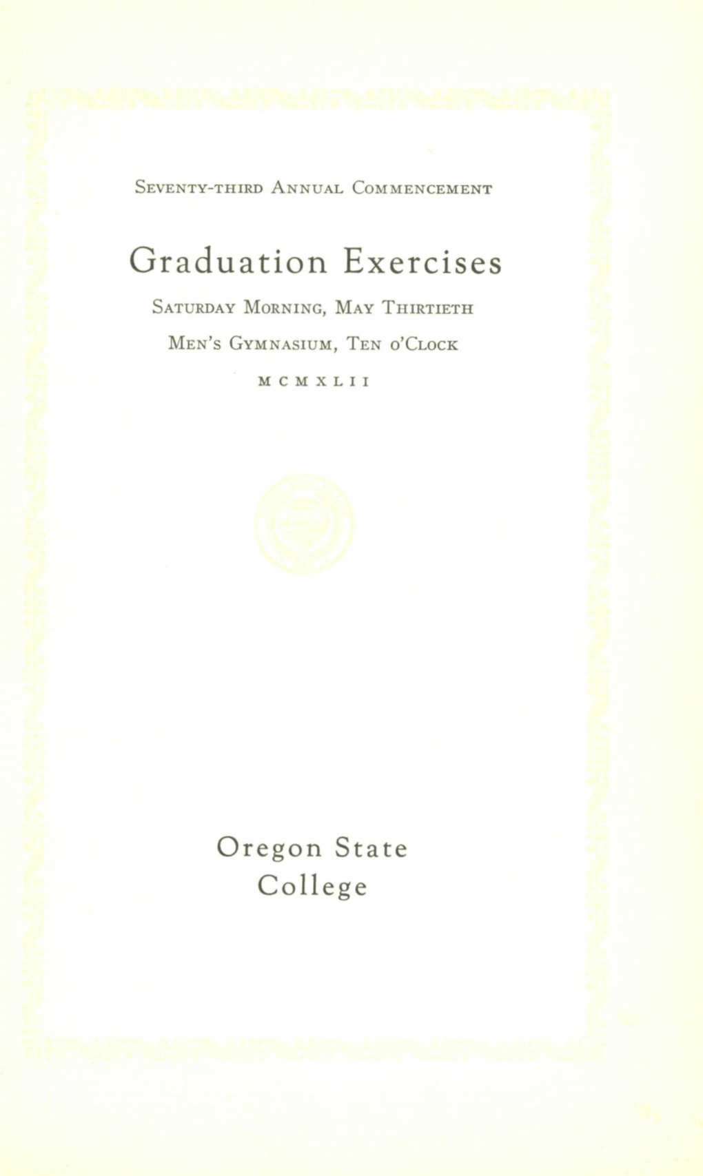 Graduation Exercises