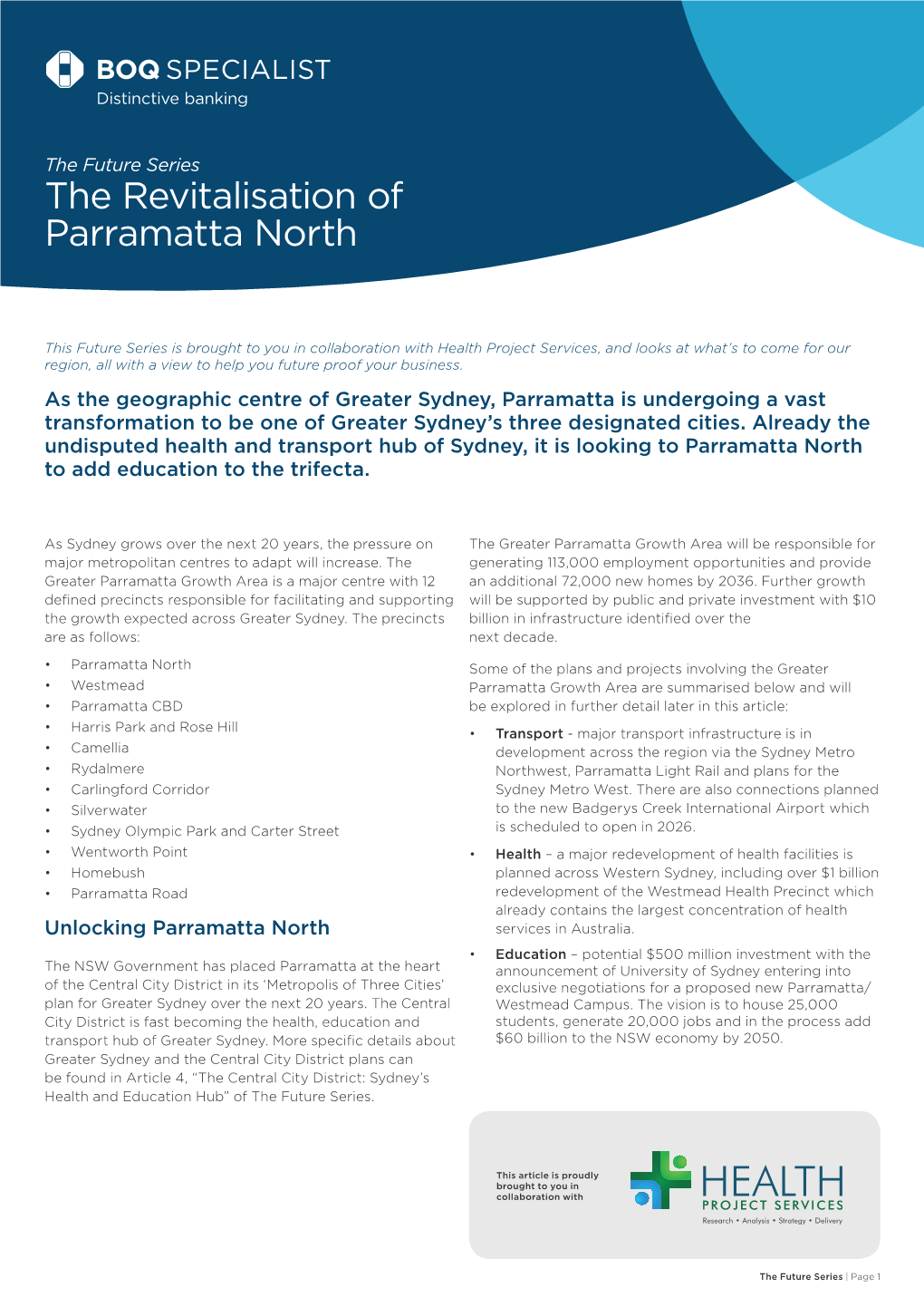 The Revitalisation of Parramatta North