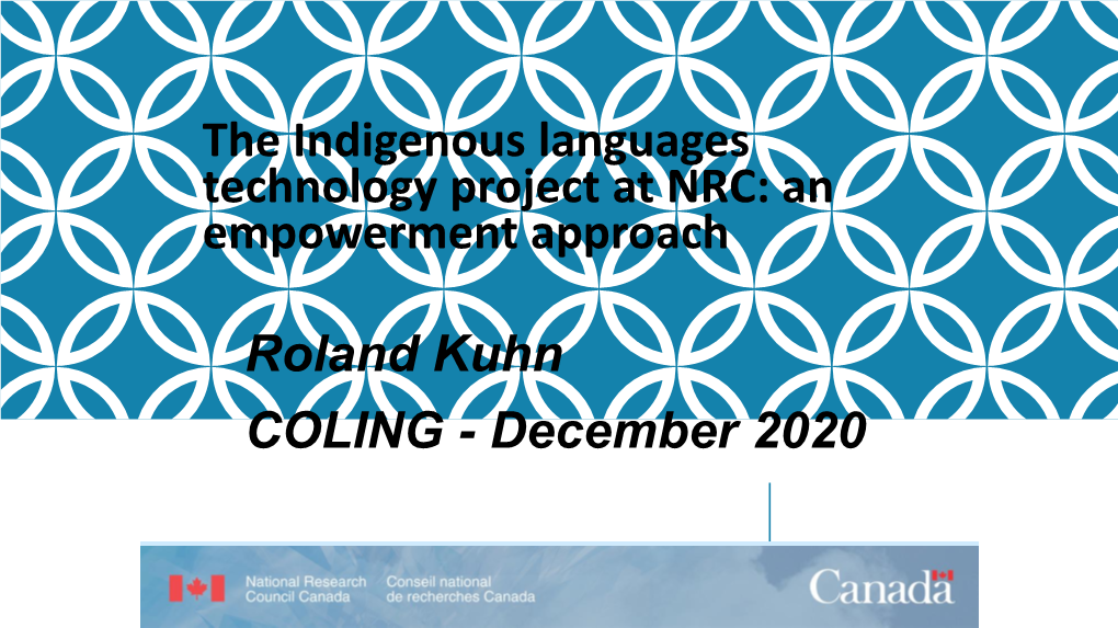 Indigenous Language Technologies in Canada