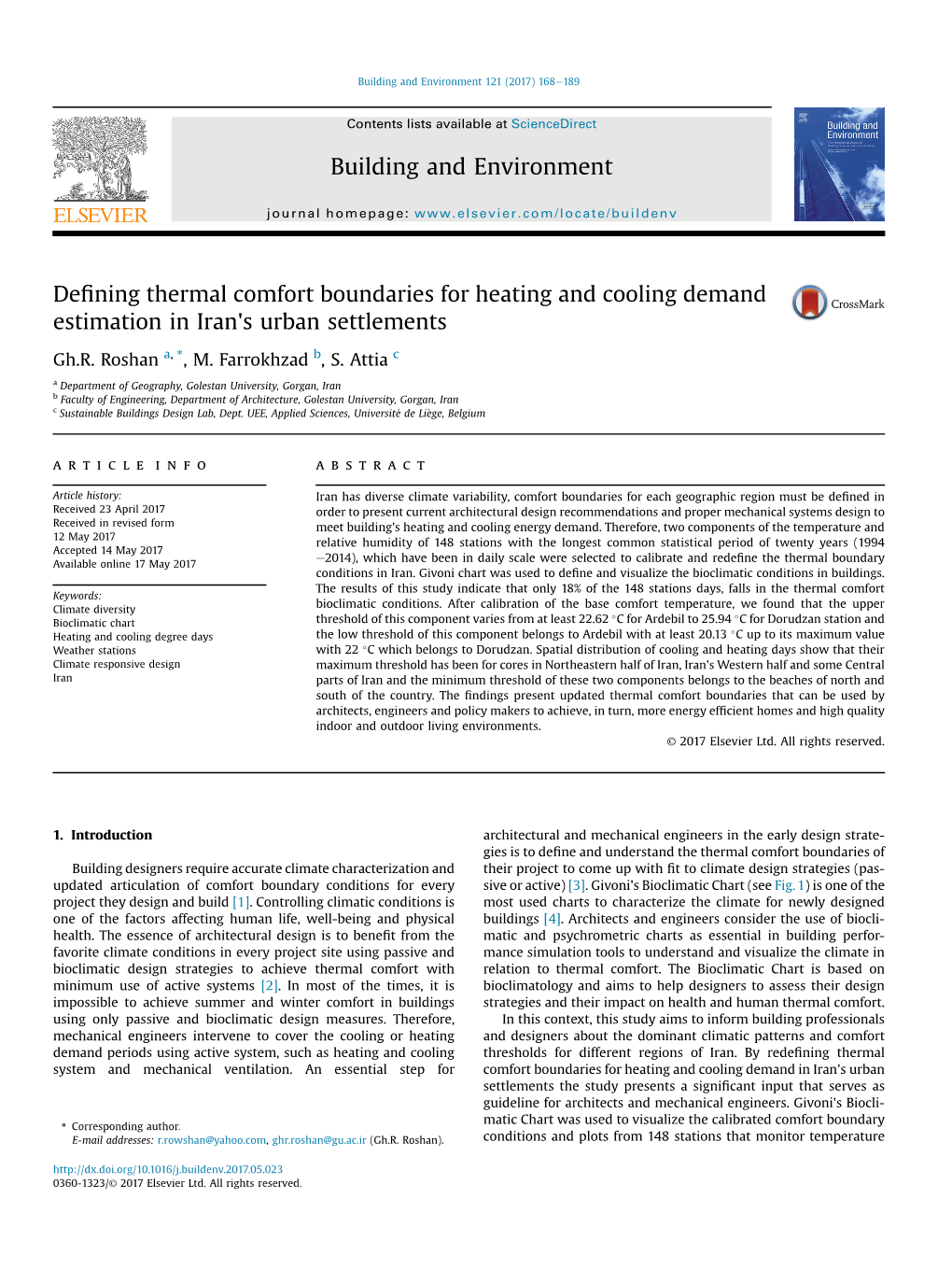 Defining Thermal Comfort Boundaries for Heating and Cooling Demand Estimation in Iran's Urban Settlements