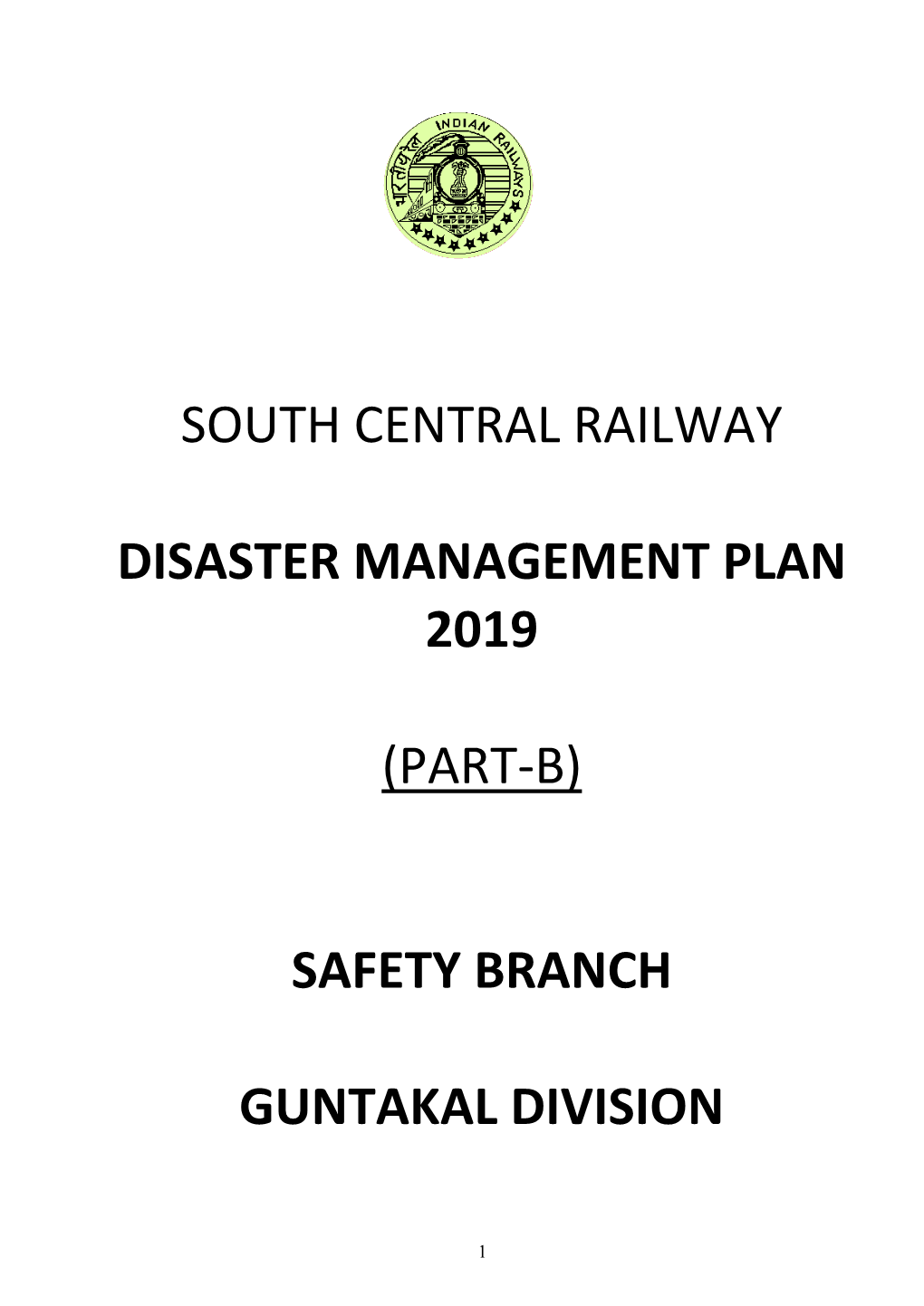 (Part-B) Safety Branch Guntakal Division