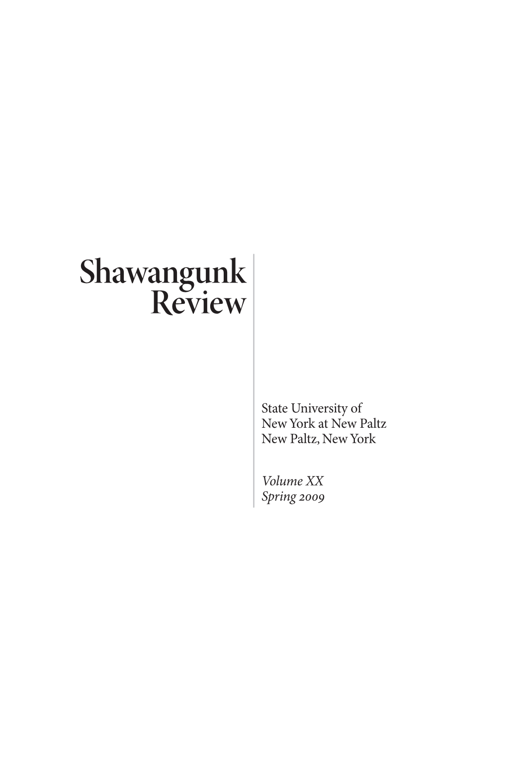 Shawangunk Review