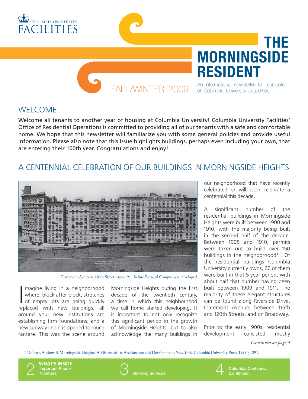 46663 Morningside Resident Newsletter Fall 09.Indd