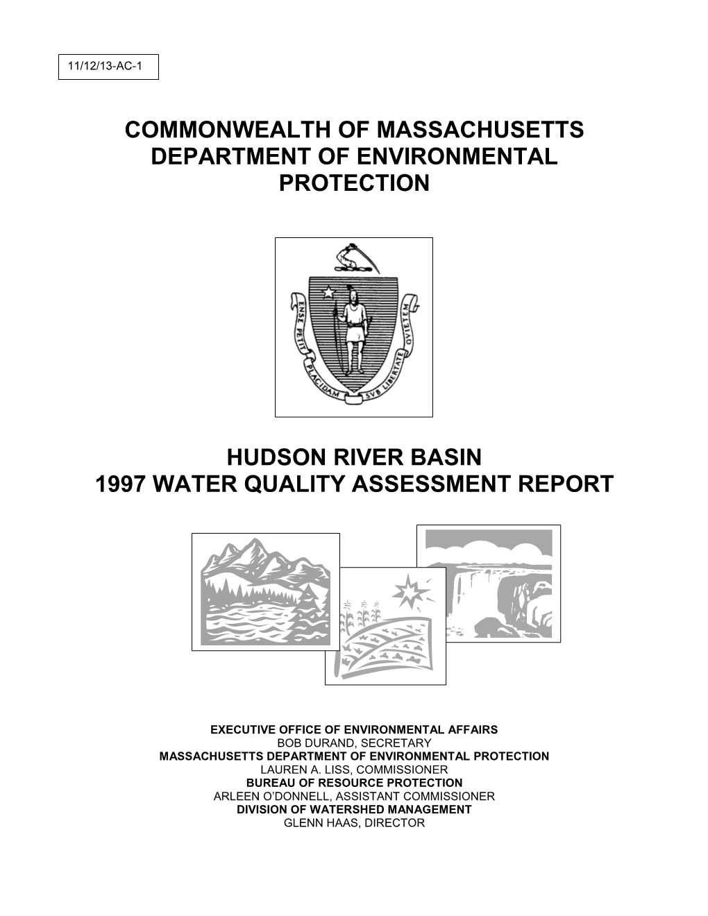 Commonwealth of Massachusetts Department of Environmental Protection