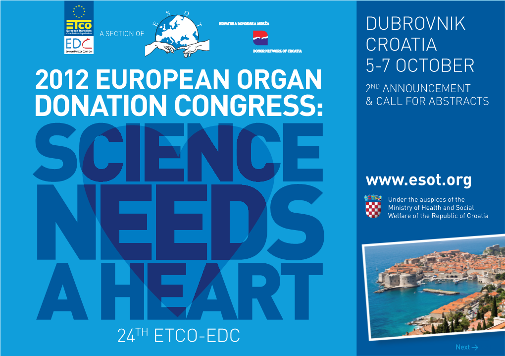 Donation Congress: & Call for Abstracts