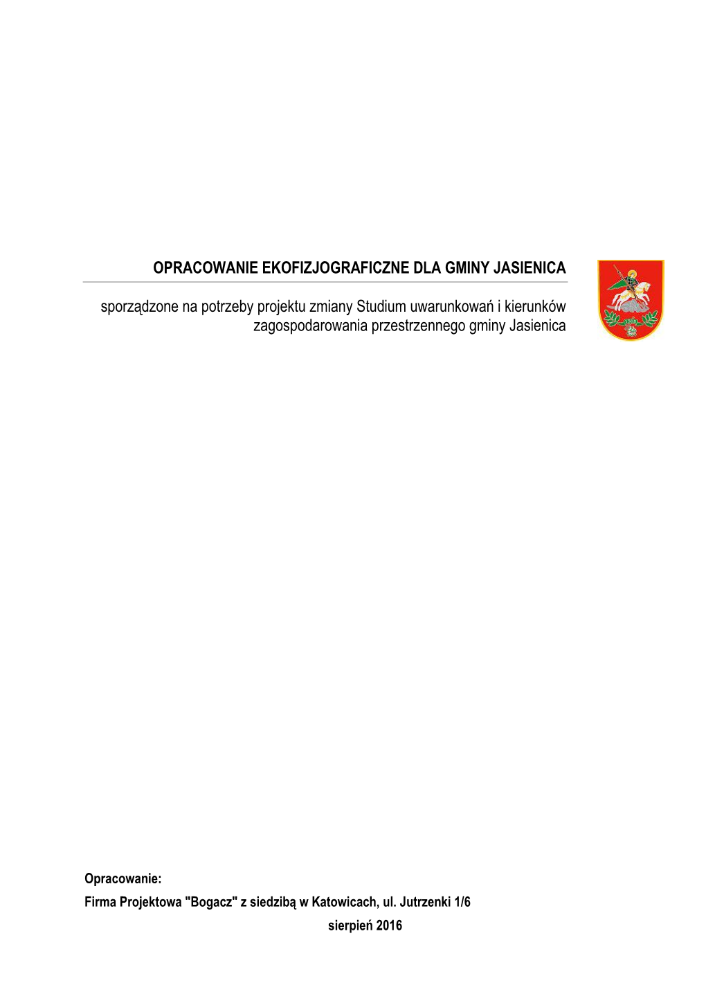 Opracowanie Ekofizjograficzne Dla Gminy Jasienica.Pdf