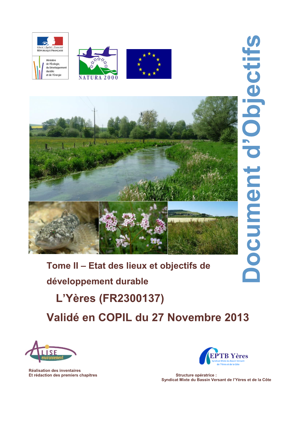 Document D'objectifs Pour Chacun Des Sites Destinés À Constituer Le Réseau Natura 2000