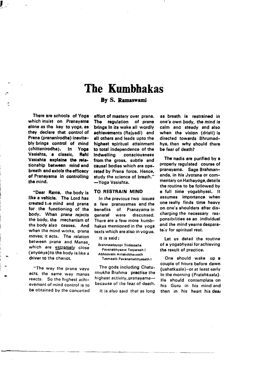 The Kumbhakas by S