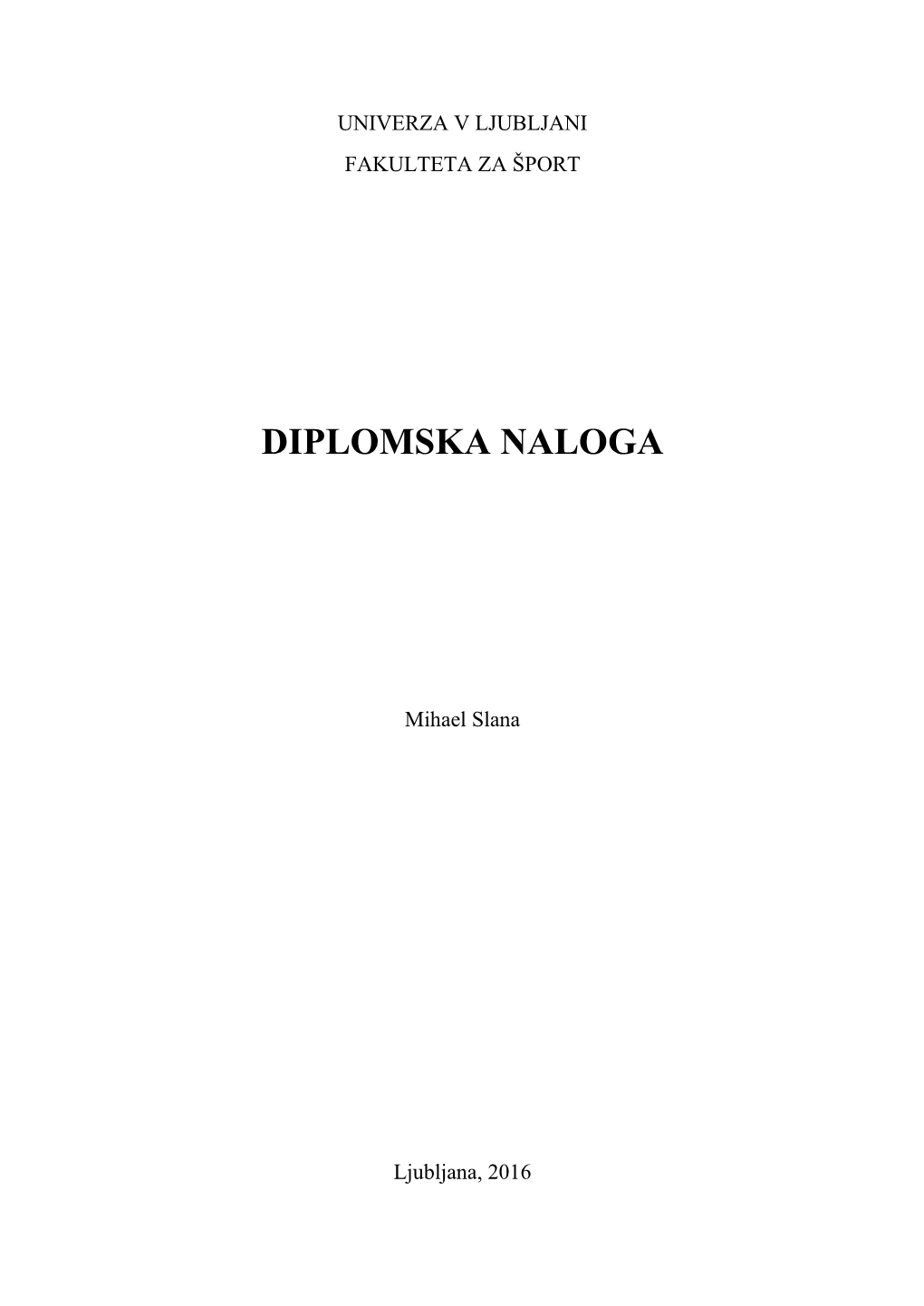 Diplomska Naloga