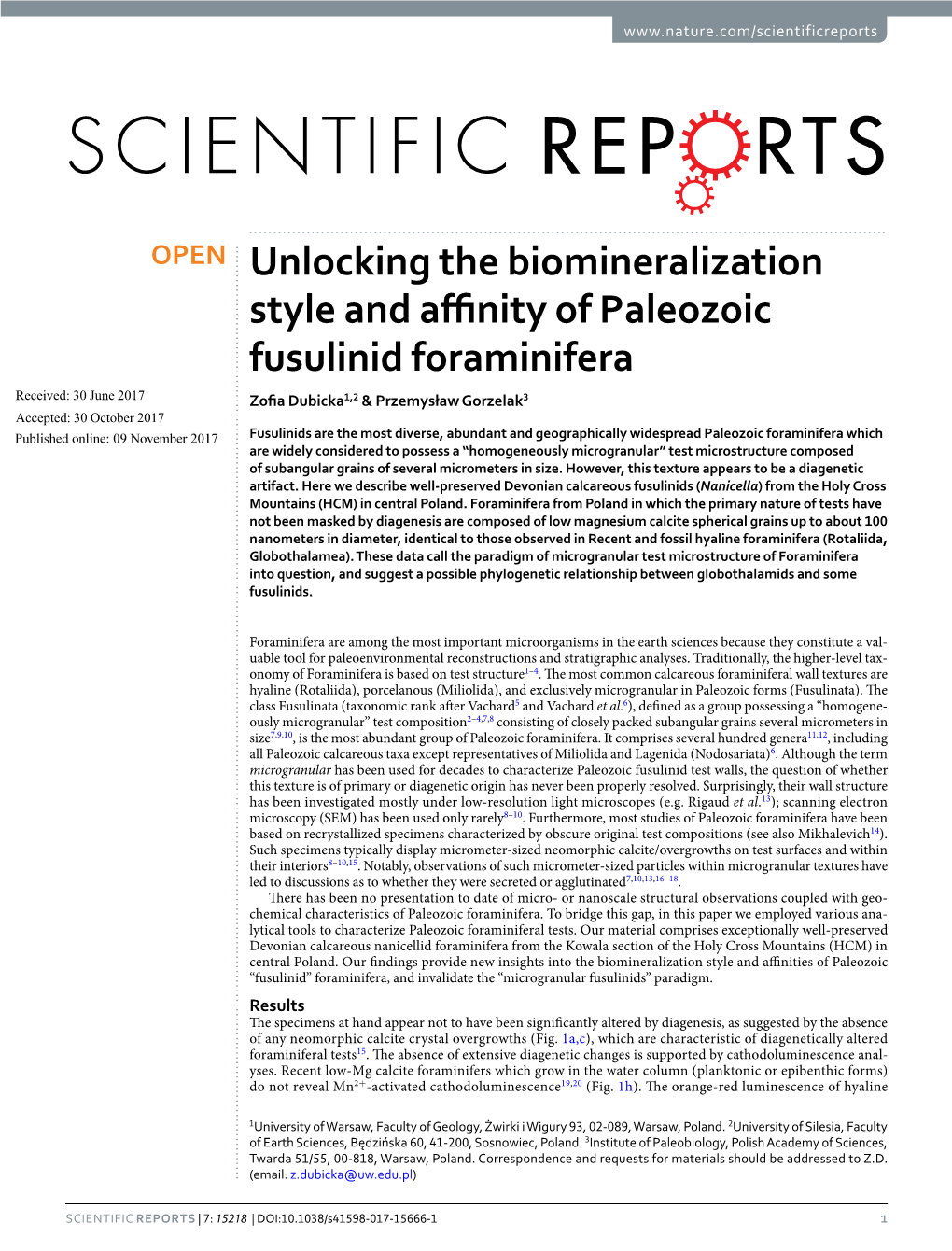 Unlocking the Biomineralization Style and Affinity of Paleozoic Fusulinid Foraminifera