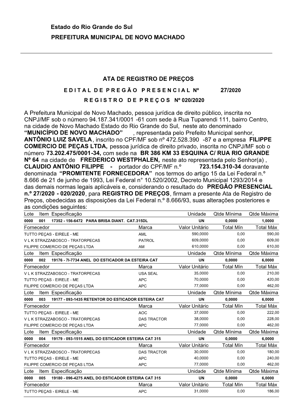 Ata De Registro De Preços 020-2020 (PDF)