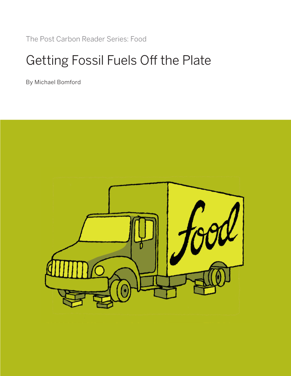 Getting Fossil Fuels Off the Plate